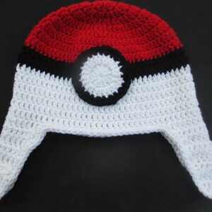 Crocheted Pokeball Hat
