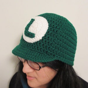 Crocheted Luigi Hat