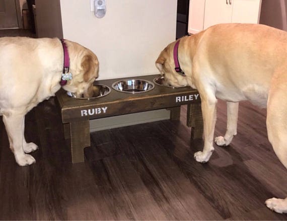 Reclaimed Pallet Dog Bowl Stand Rustic Beachy Style Pet Etsy