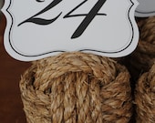 Rope Knots - Nautical Decor - Outdoor Wedding Reception - Nautical Wedding - Table Number Holder Knots - (14 Knots)