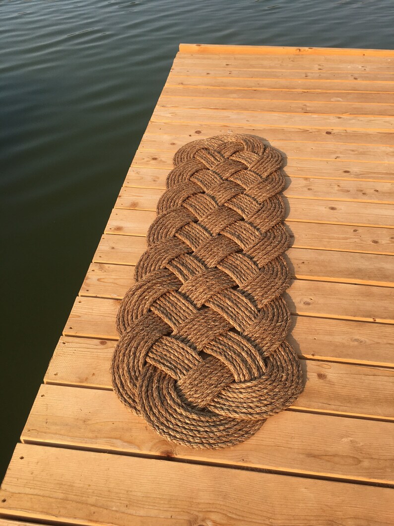 1 Rope Rug Manila Rope Mat Larger Rope Rug Nautical Etsy
