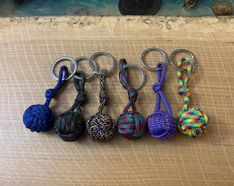 Keychain - Nautical Keychain - Monkey Fist Knot - sailing gift - nautical gift - this listing is for 1 keychain