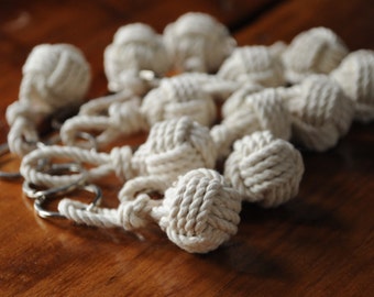 Nautical Key Chain - Key Fob - Rope Knots Tying The Knot Gifts - Nautical Gift - Keychain - Nautical Knots - Sailor Keychain - Key Fobs