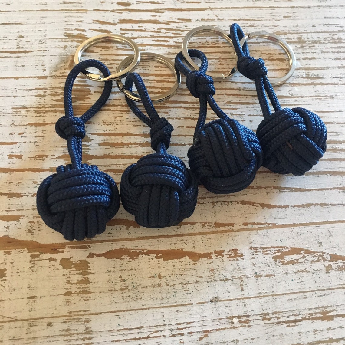 1 Key Chain - Tying the Knot - Rope Knots - Keychain - Navy - Nautical ...