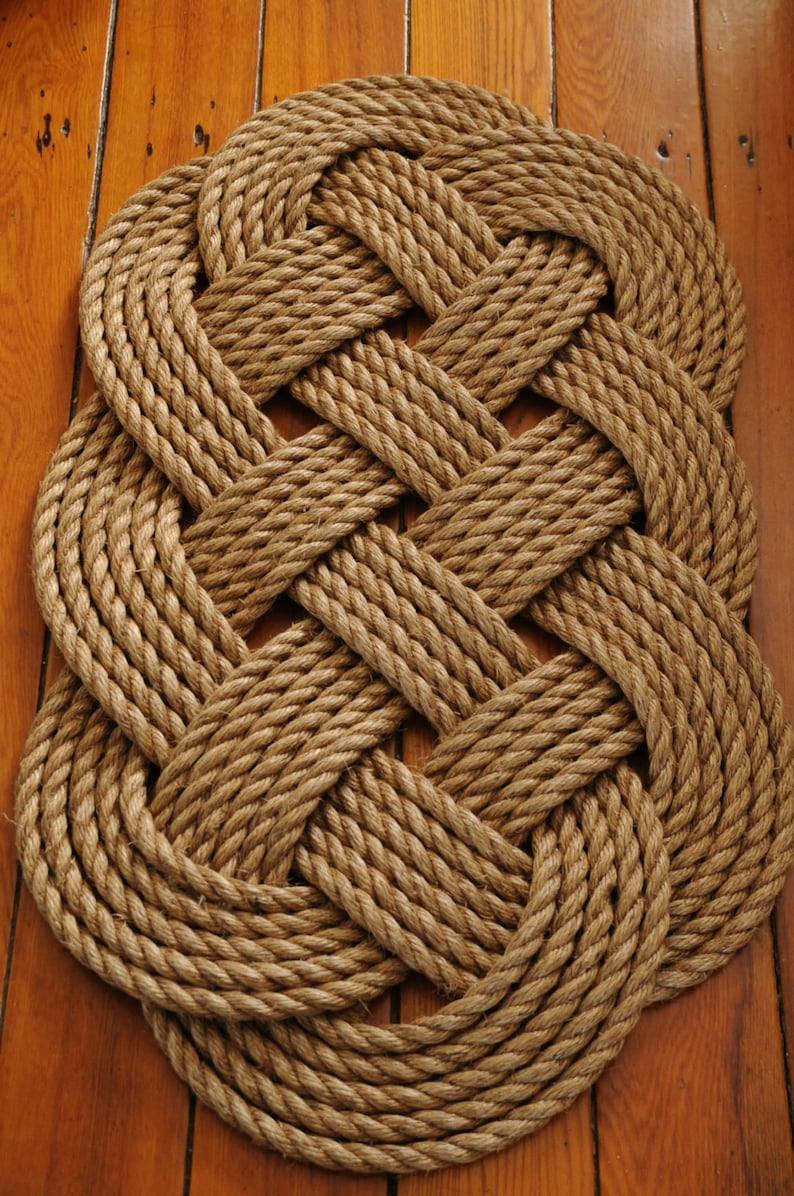 Large Rope Rug Outdoor Mat Nautical Decor Rope Rug Etsy