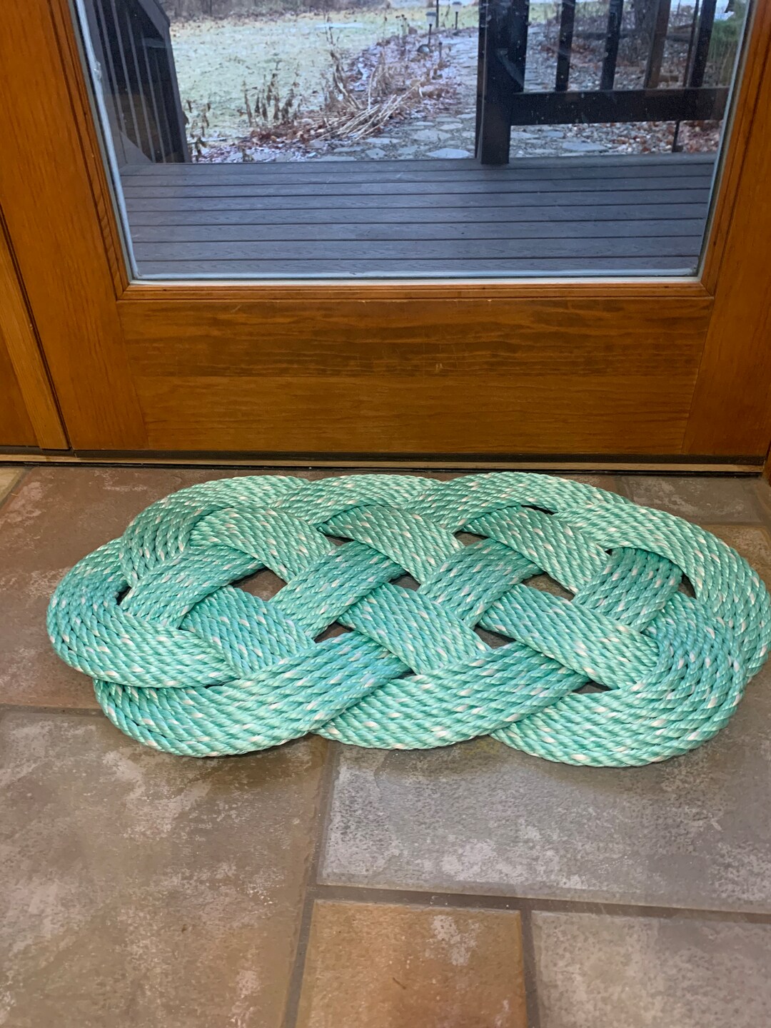 Rope Rug - Nautical Rope Rug - Nautical Gifts - Rope Mat - Cobalt Blue ...