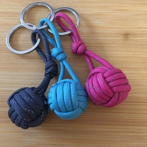 Nautical Keychain - Monkey Fist Key Chain - Keychain - Reflective - 3 different colors to choose from (this is per keychain)
