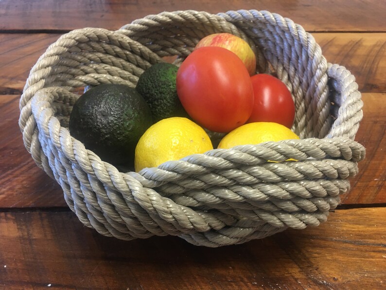 Rope Bowl Pro Manila Rope Bowl Nautical Decor Nautical Etsy