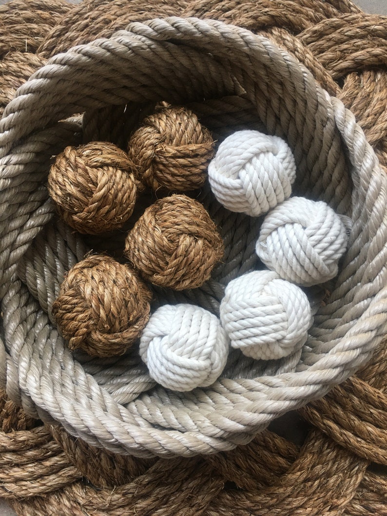Rope Bowl Pro Manila Rope Bowl Nautical Decor Nautical Etsy