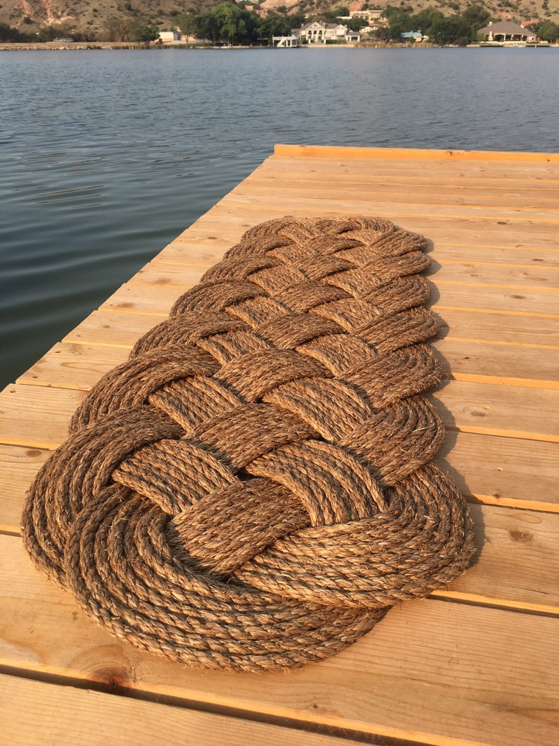 1 Large Nautical Rope Mat Manila Prolong Mat Nautical Decor Etsy