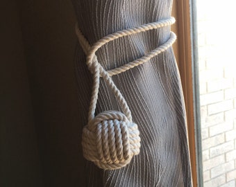 Rideau Tie Back - 1 paire - Décor nautique - Cadeau nautique - Cadeau de mariage nautique - (c’est pour 2 nœuds) - Attacher le nœud