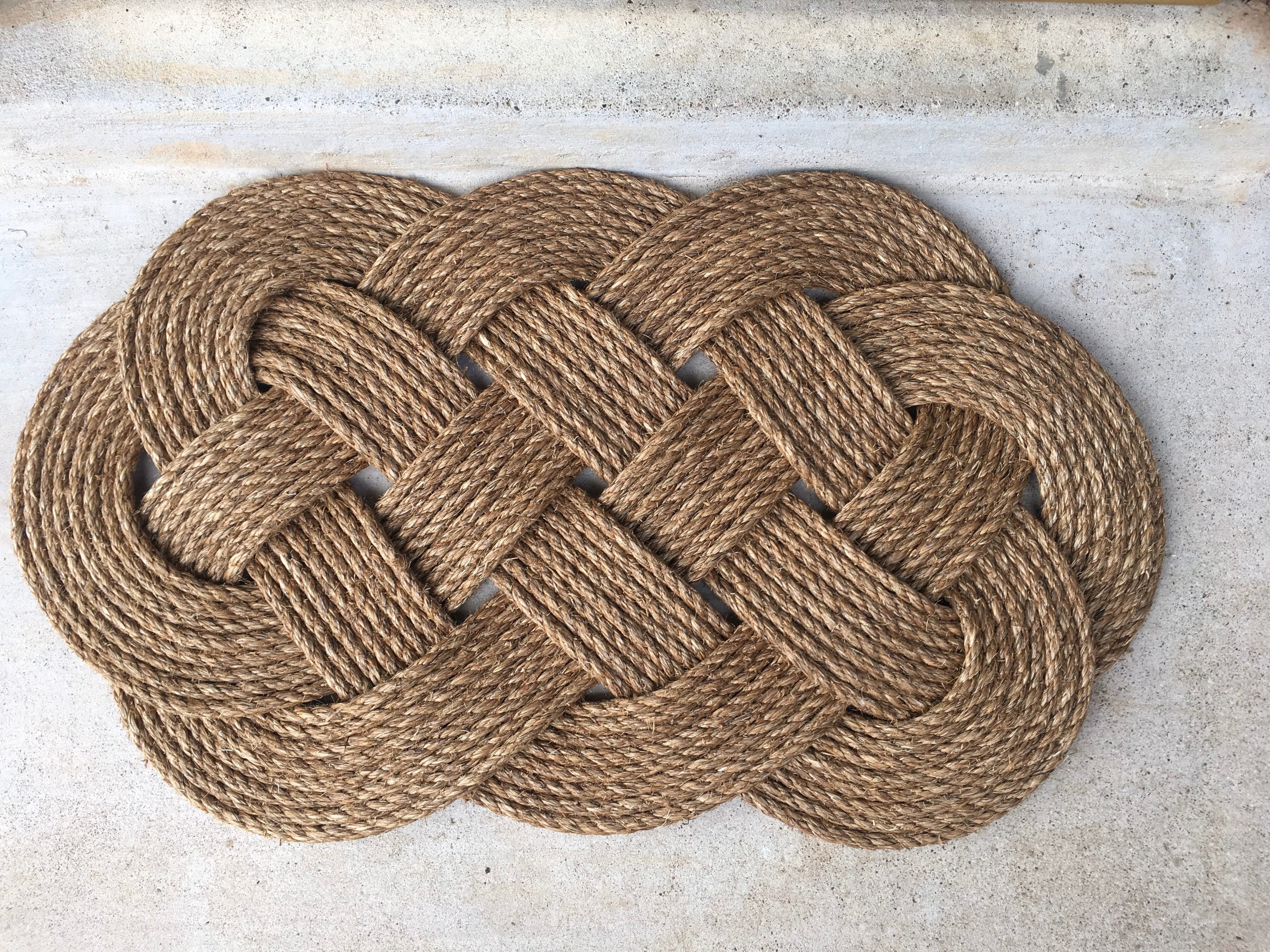 Rope Rug Nautical Decor Manila Rope Rug Rope Mat Front Etsy
