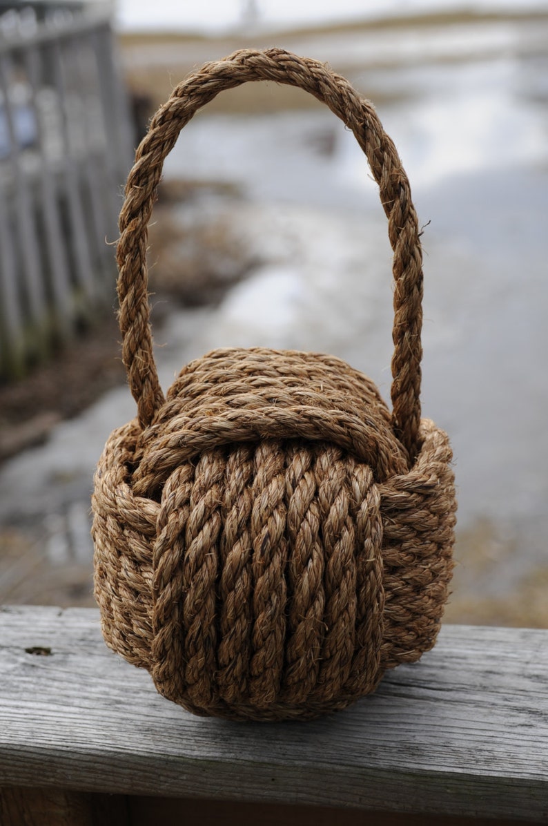 1 Doorstop Nautical Decor Heavy Rope Doorstop Nautical Gift Nautical Doorstop Manila Doorstopper image 5