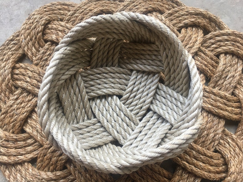 Rope Bowl Pro Manila Rope Bowl Nautical Decor Nautical Etsy