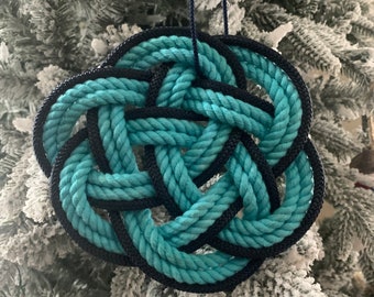 Nautical Christmas Decoration - Rope Ornament - Turks Head Knot