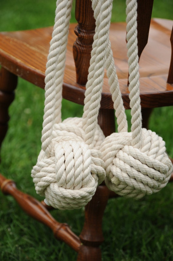Items similar to Nautical Wedding Knots Pew Hanging Knots Church