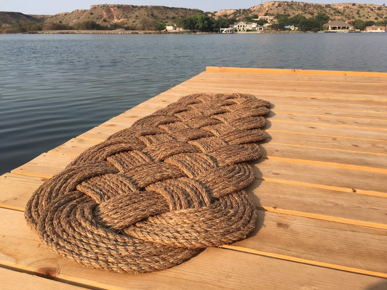 1 Large Nautical Rope Mat Manila Prolong Mat Nautical Decor Etsy