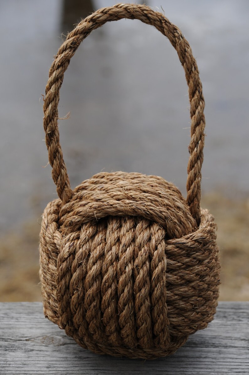 1 Doorstop Nautical Decor Heavy Rope Doorstop Nautical Gift Nautical Doorstop Manila Doorstopper image 3