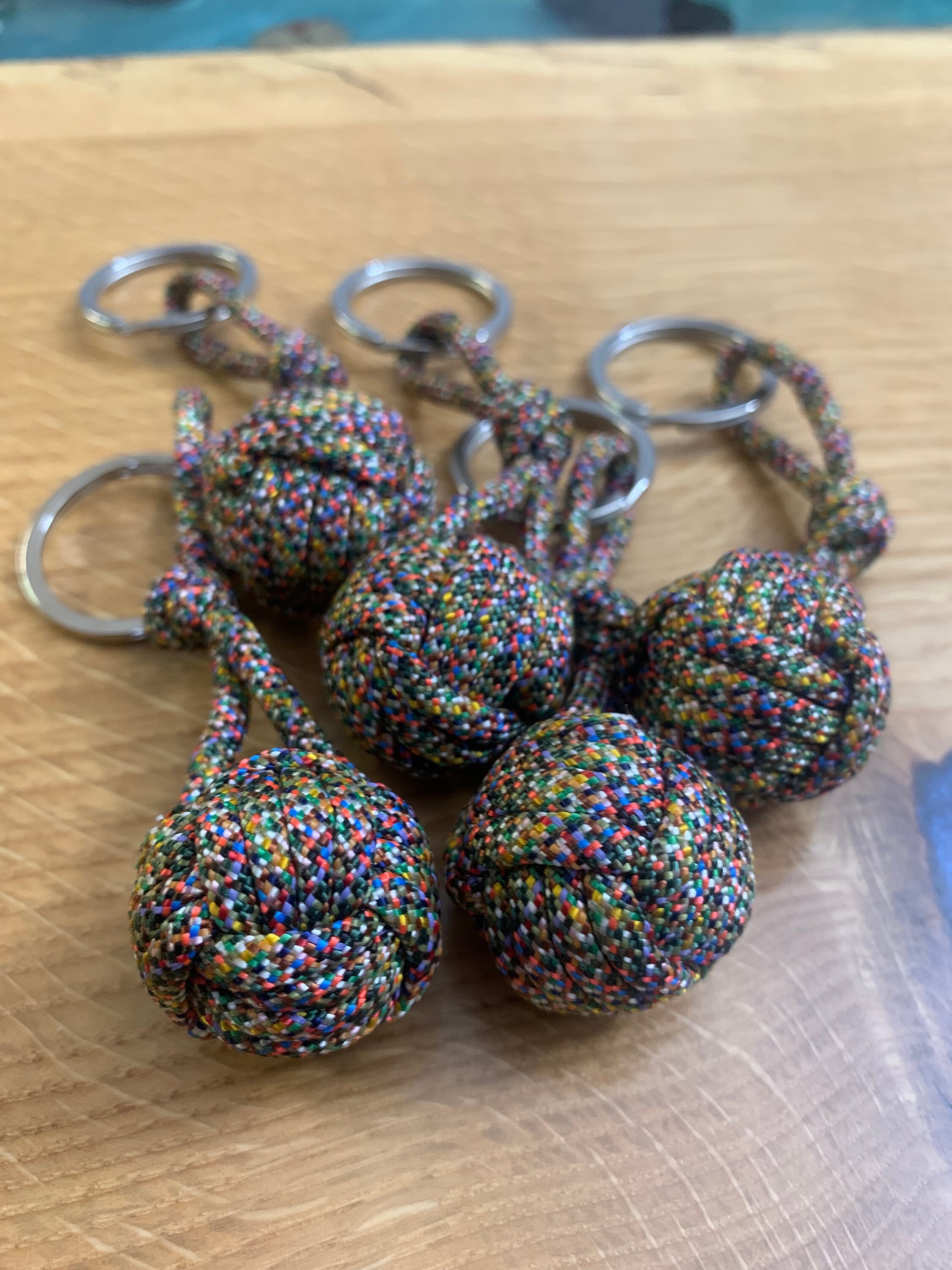 Monkey Fist Keychain - Nautical Keychain - rope keychain