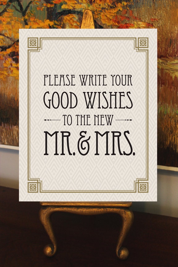 Please Write Your Good Wishes To The New Mr. & Mrs. Wedding