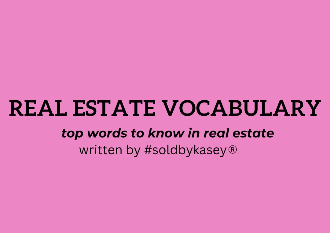 Real Estate Vocabulary Study Guide Flash Cards Etsy