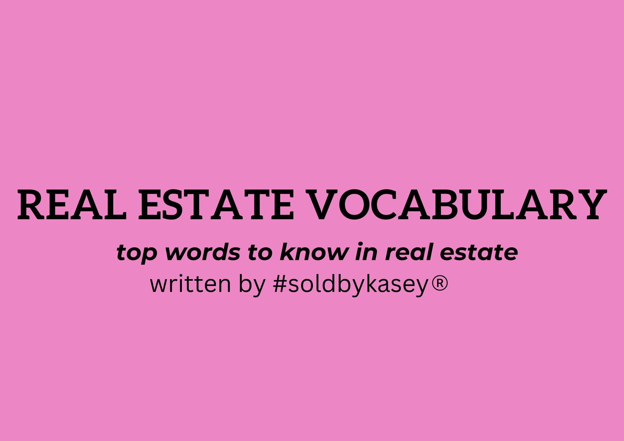 Real Estate Vocabulary Study Guide Flash Cards Etsy