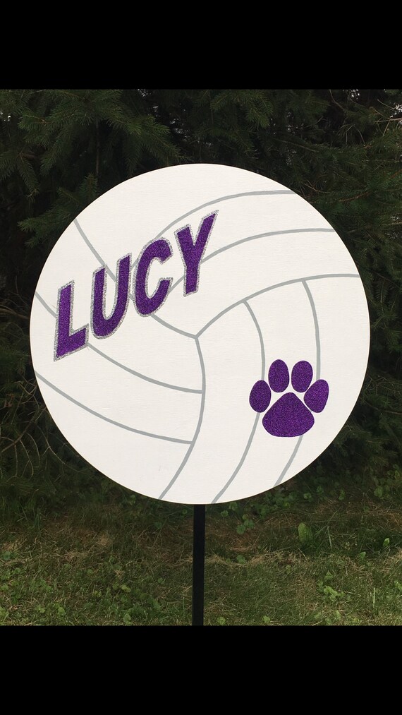 Volleyball yard sign. Personalized with name and number.