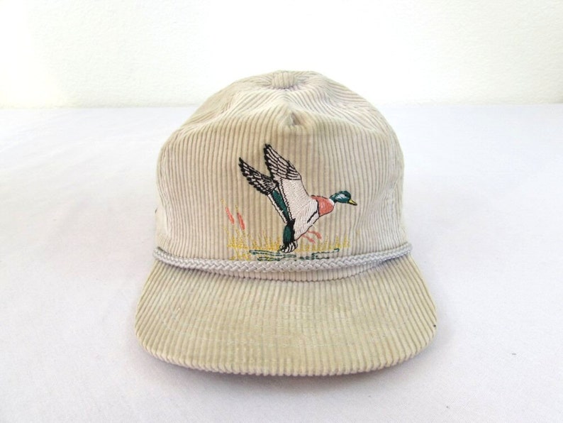 Vintage Corduroy Duck Hunting Snapback Hat Etsy