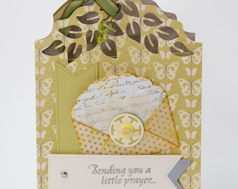 Sending You a Little Prayer, Handmade Words of Encouragement Card, Sympathy, Sending Lovely Thoughts, Condolence Paper Greeting Card