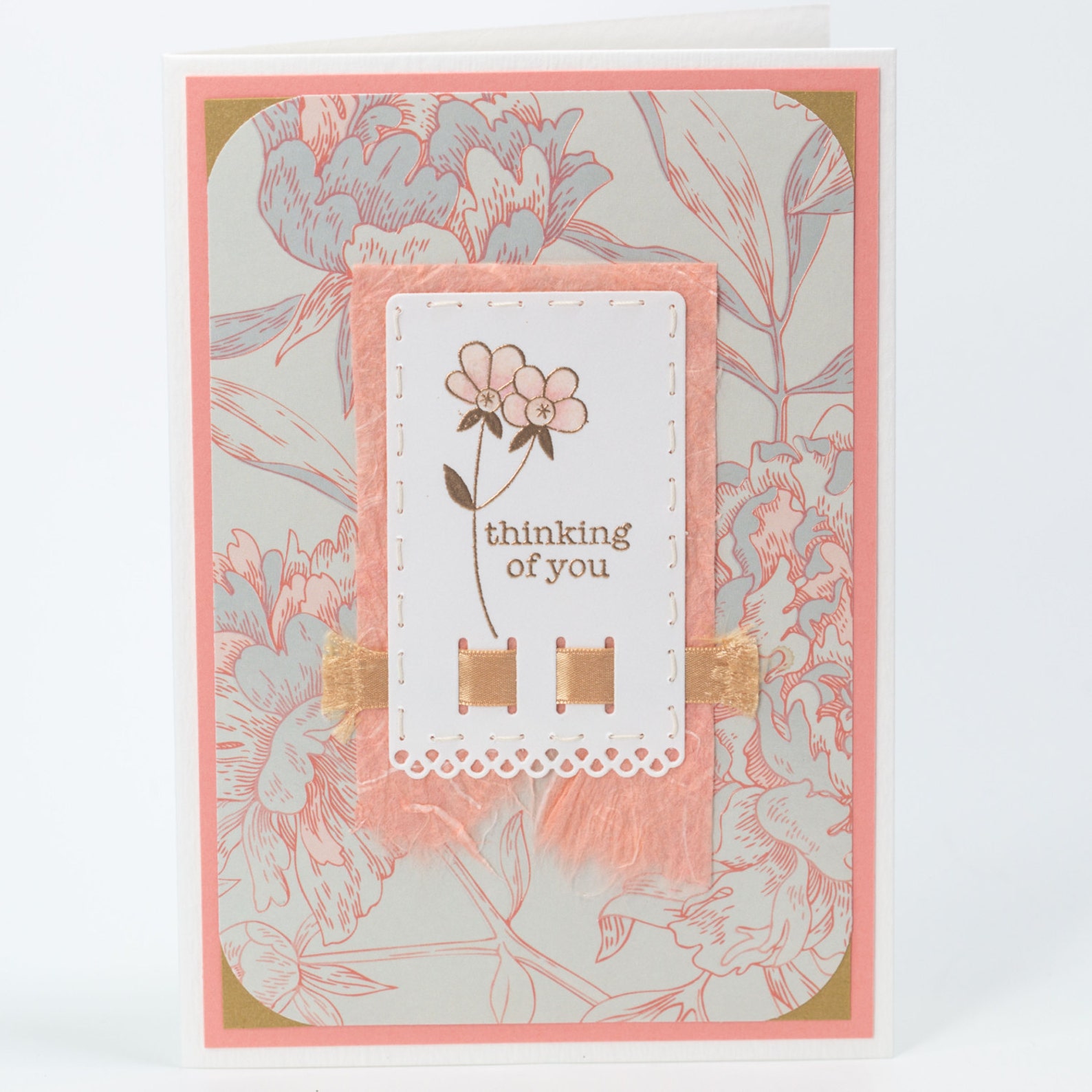Thinking of You Handmade Paper Greeting Card Because I Care - Etsy