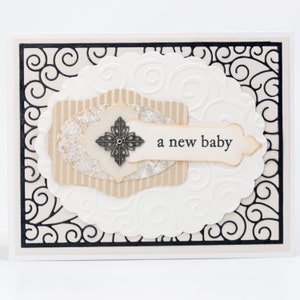Ein neues Baby, handgeschöpfte Papier Baby Karte, gesegnetes Baby Grußkarte