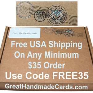 Stars and Stripes, Handmade Note Card, God Bless America, United States image 9