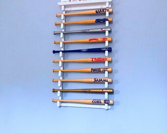 10 Mini Présentoirs Porte-batte De Baseball – étagère Chêne, Collection Souvenir