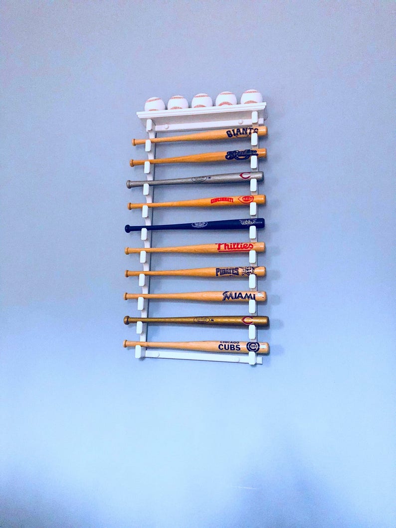 10 Mini Souvenir Bat Horizontal Baseball Bat Display Rack With Etsy