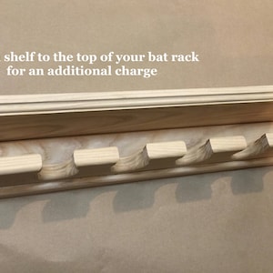 8 Bat Vertical Wall Mount Baseball Bat Rack Display for Full Size Bats ...