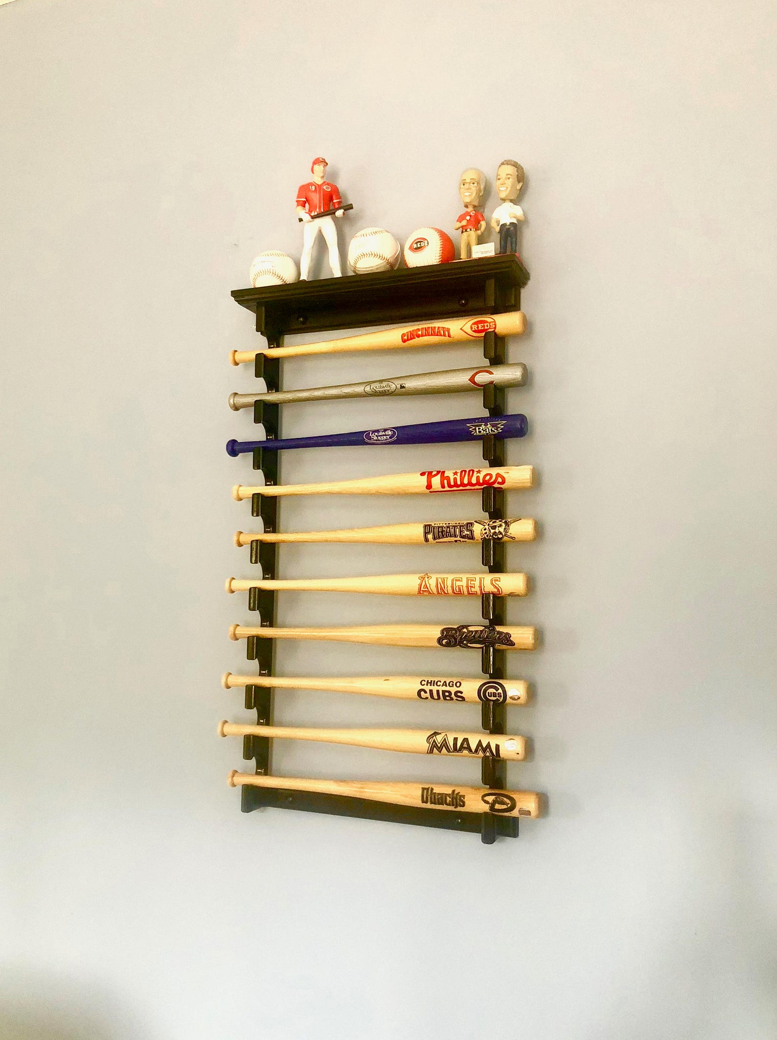 10 Mini Souvenir Bat Horizontal Baseball Bat Display Rack With Etsy