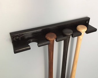 4 bat vertical wall mount baseball bat rack display for full size bats