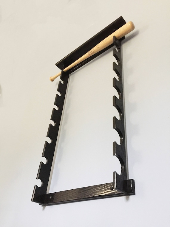 Baseball Bat rack for 8 full sized baseball bats with trophy or ball shelf