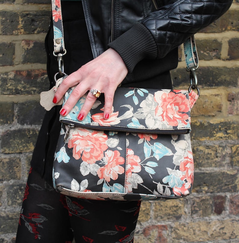Mini Amelie Spanish Leather Foldover Messenger Bag