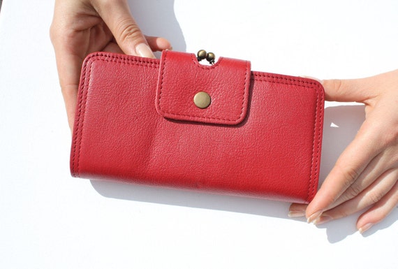Leather Coin Purse for Women With Clasp Clip Purse for Women 