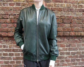 vintageレザーボンバージャケット本革リアルレザー希少ダークグリーンS高級感 il_340x270.4173325920_9hwp.jpg