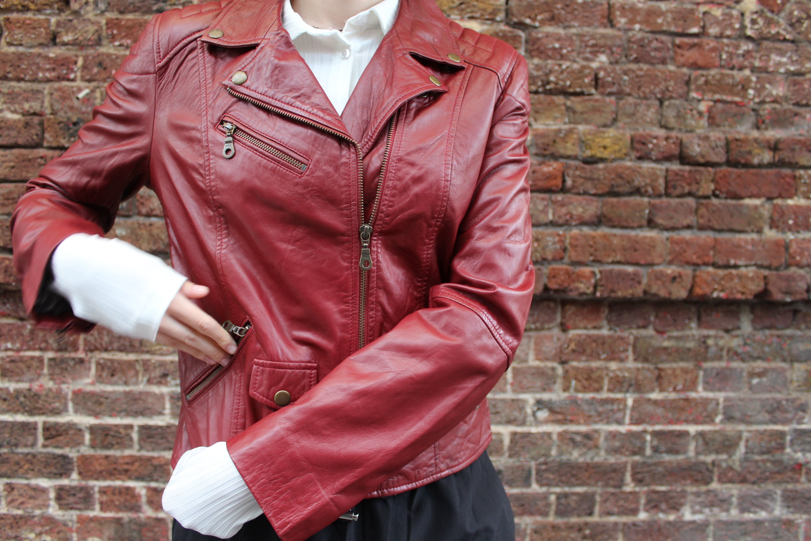 yokko赤ジャケット KOH ISHIGURO Upcycled Crazy Patchwork Track Jaket -RED- Mens