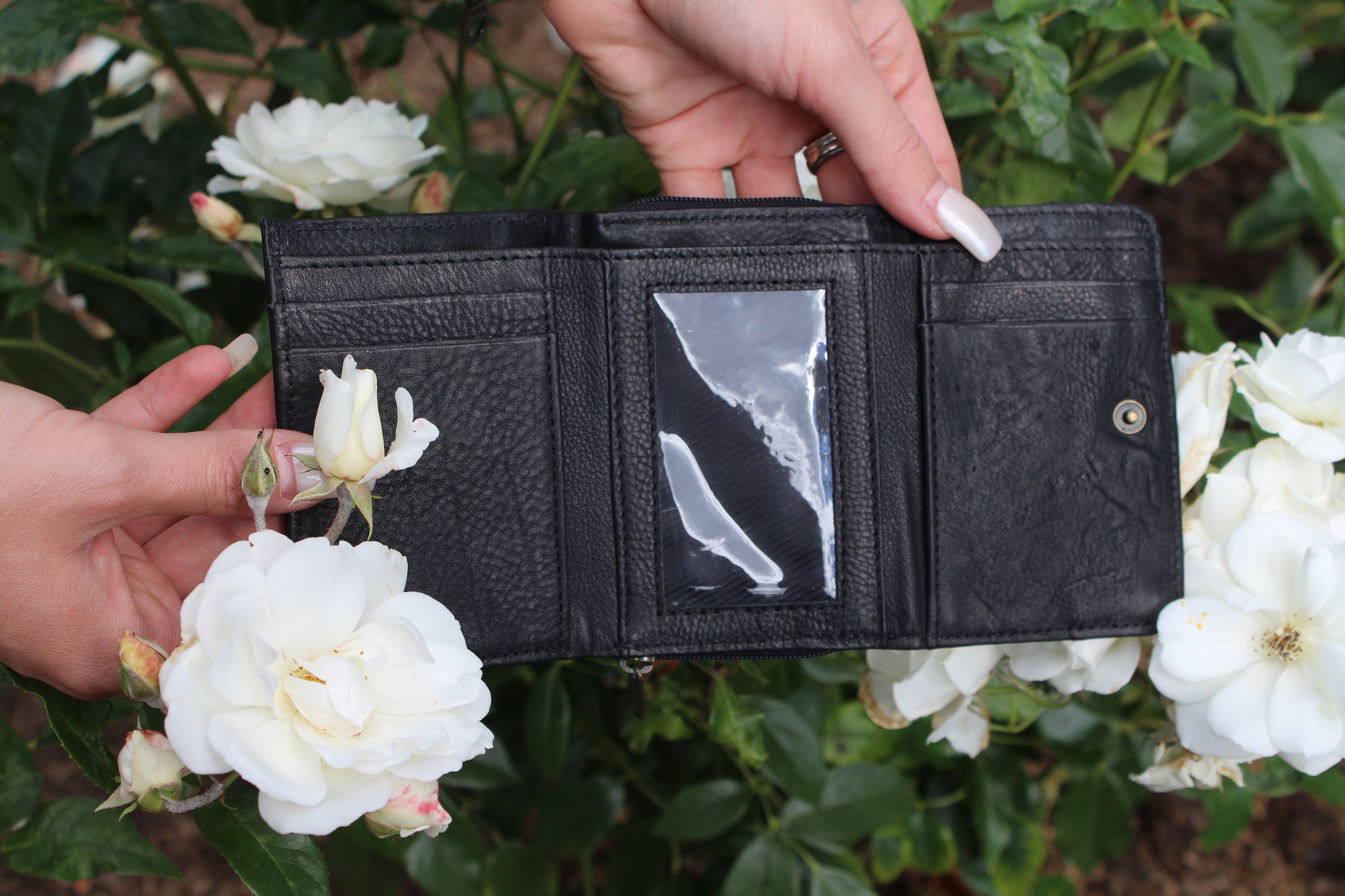 Ring Wallet Black Etsy