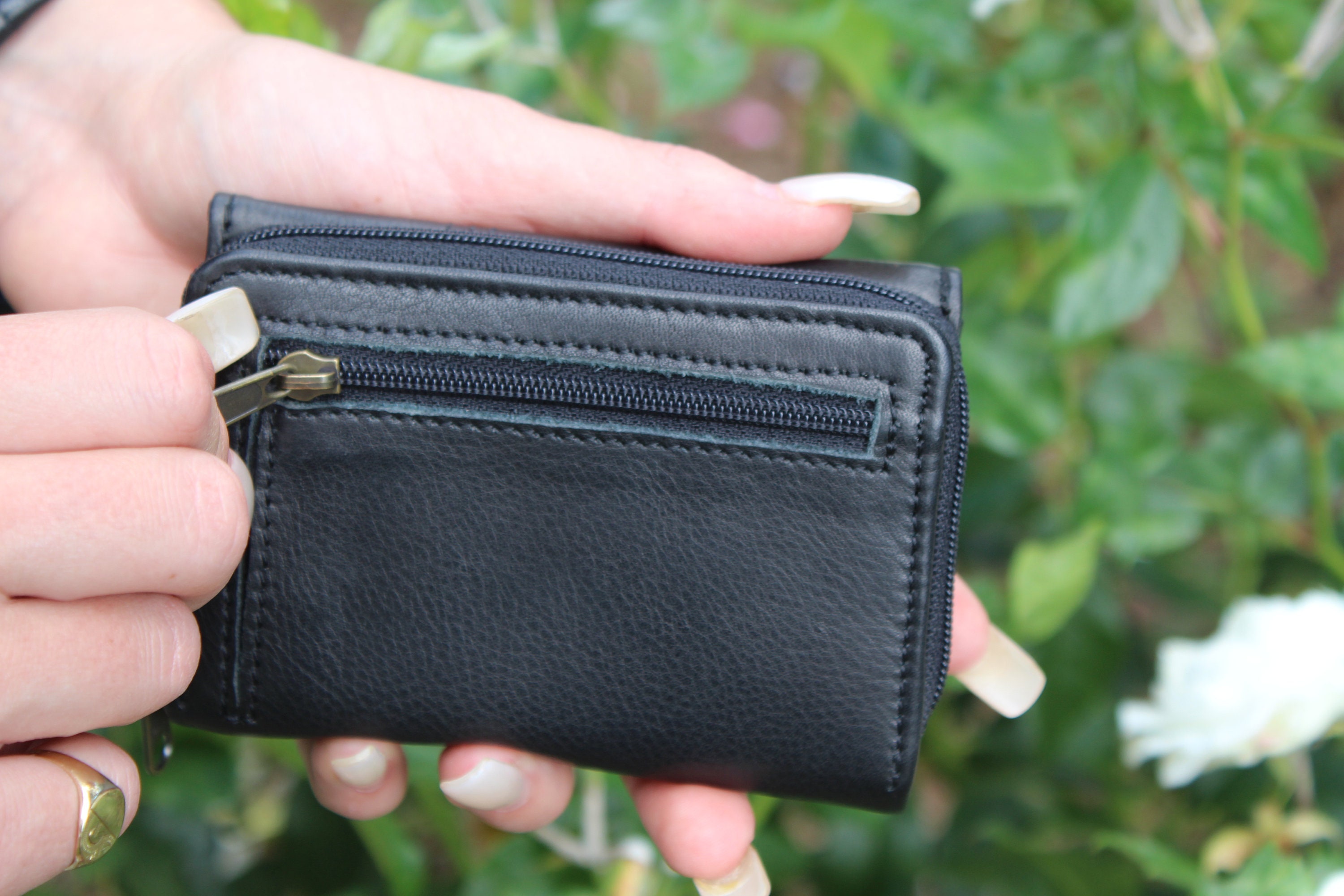Ring Wallet Black Etsy