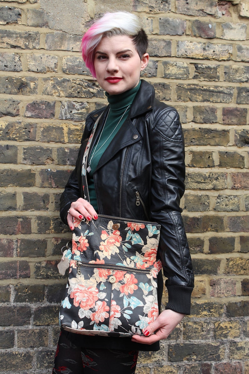 Mini Amelie Spanish Leather Foldover Messenger Bag
