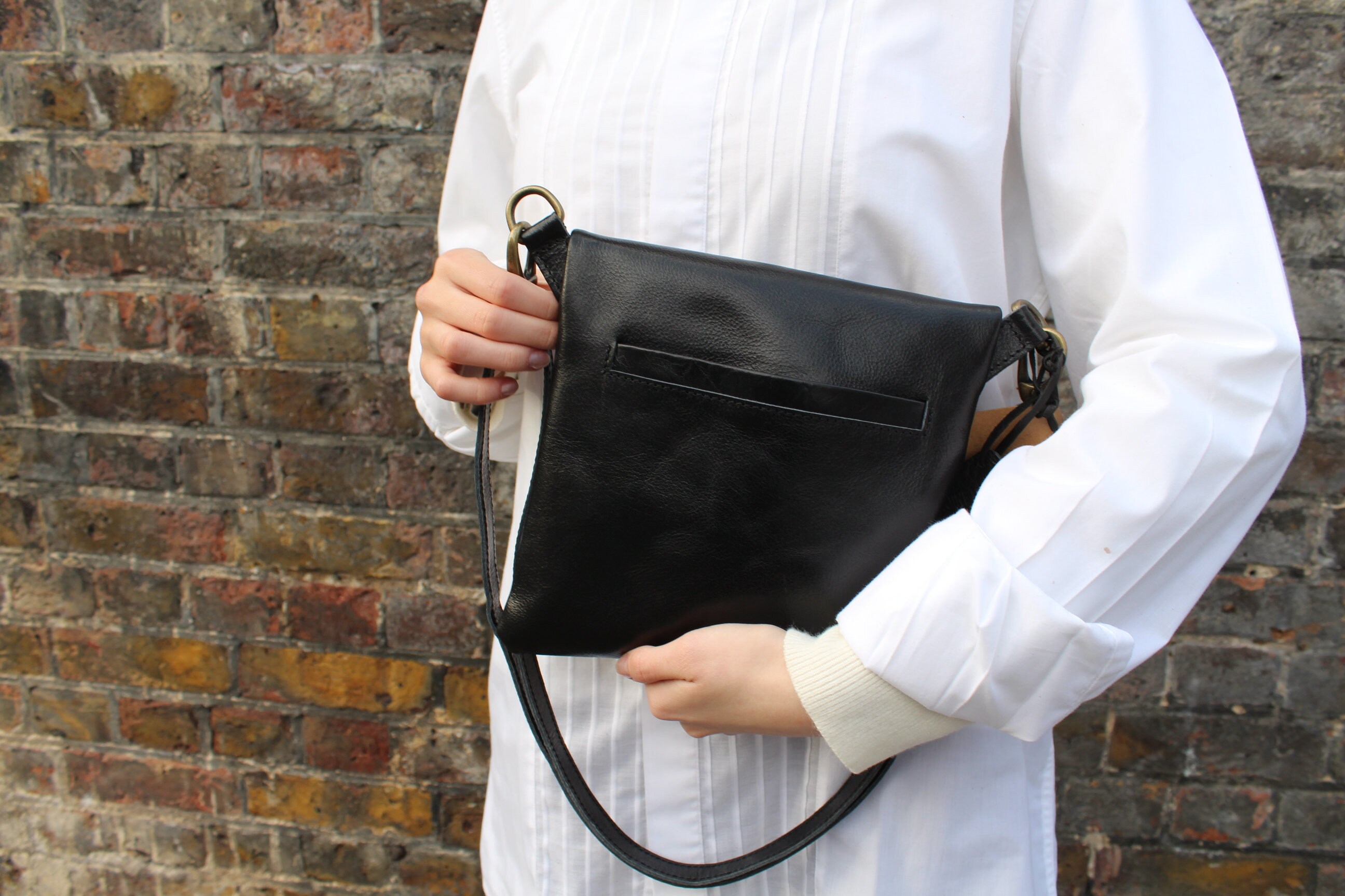 Mini Clip Bag Flap Over, Black Clasp Lock Purse, Black Mini Clip Bag Flap Over, Black Clasp Lock Purse, Black