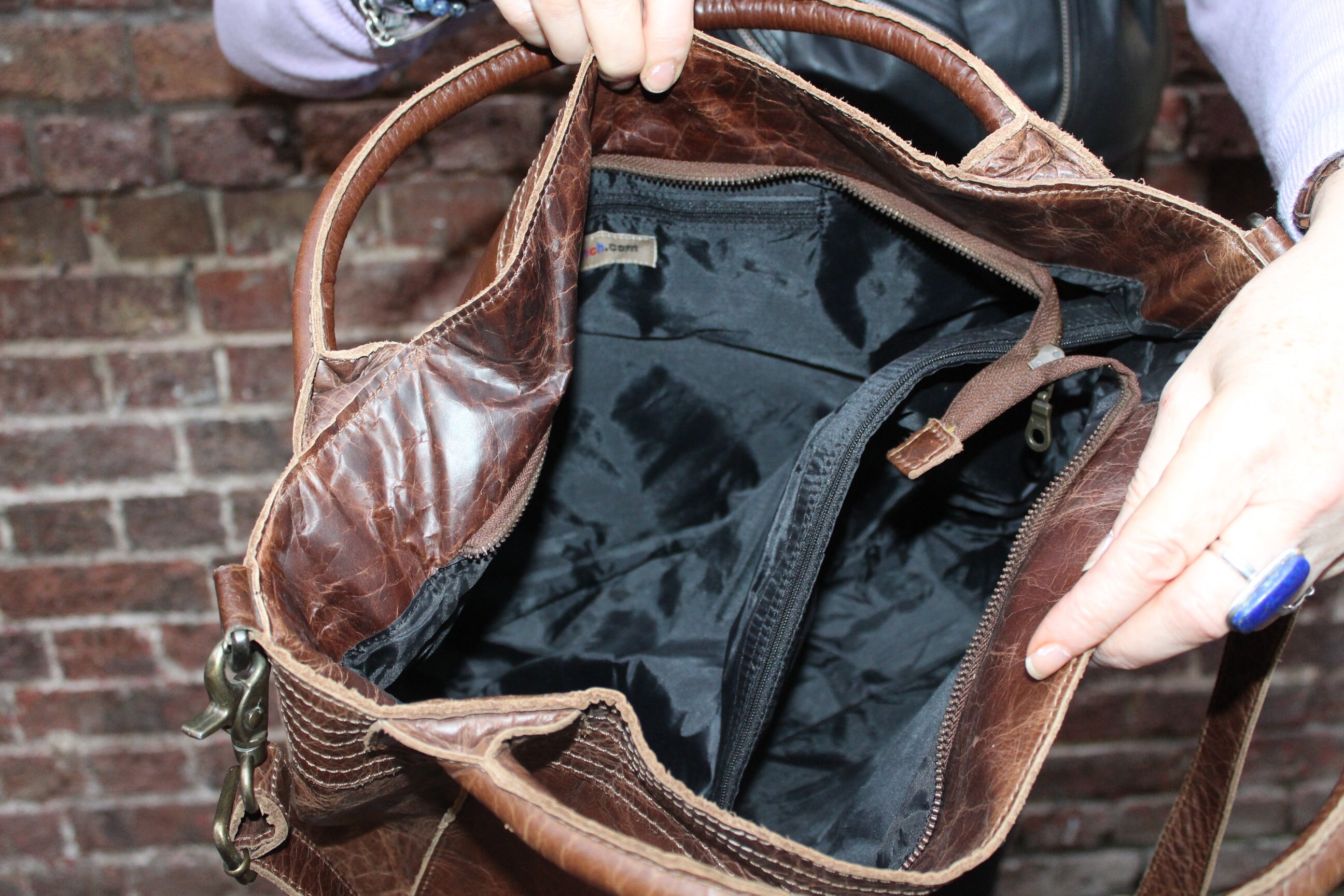 ハンドバッグ BROWN LEATHER TOTE BAG The Perfect Tote - Saddle Brown – Twin Engine Coffee