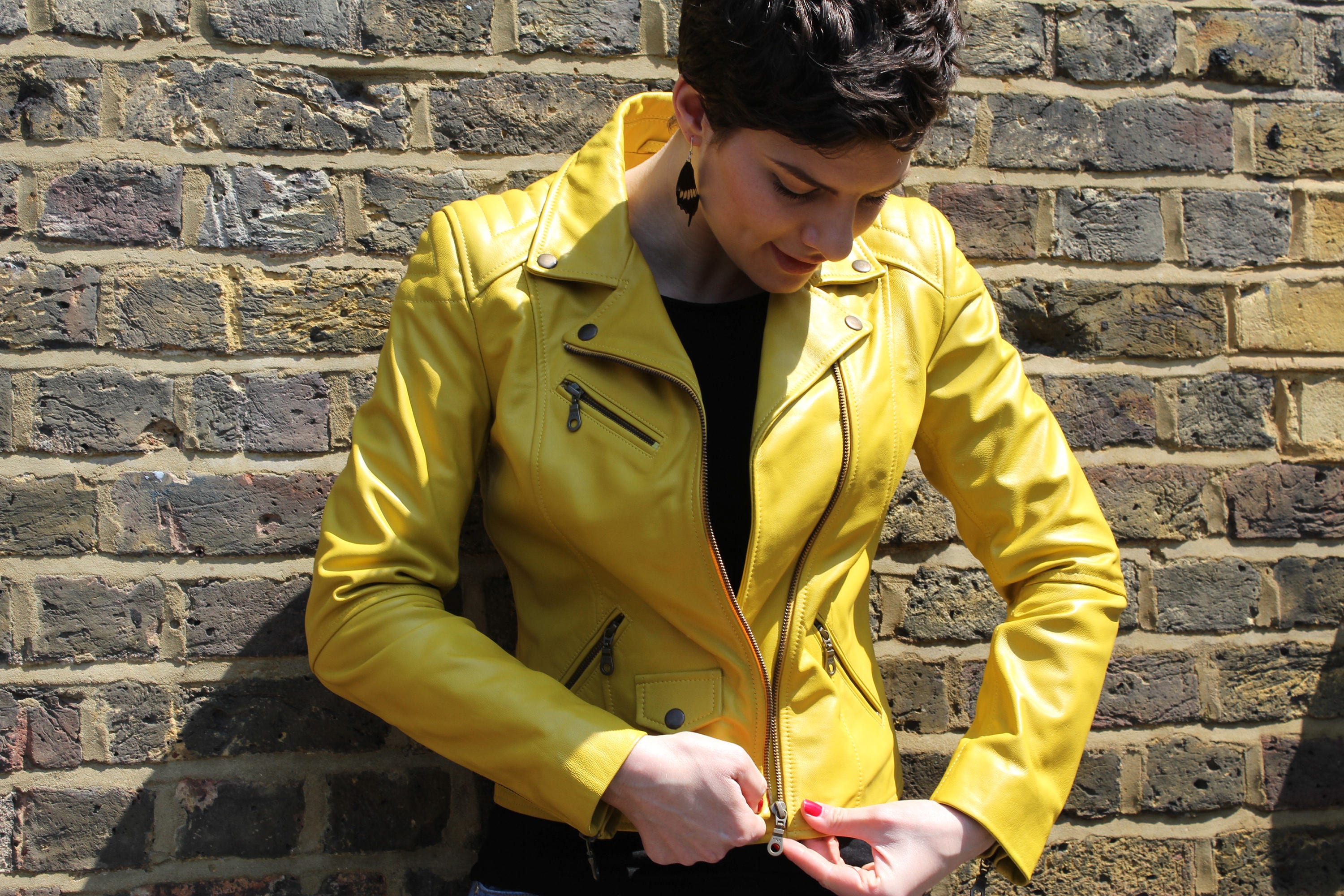 YELLOW CORD レザージャケット Lサイズ YELLOW YAMAHA 46 LEATHER RACING JACKET ARMOR PROTECTED CE APPROVED