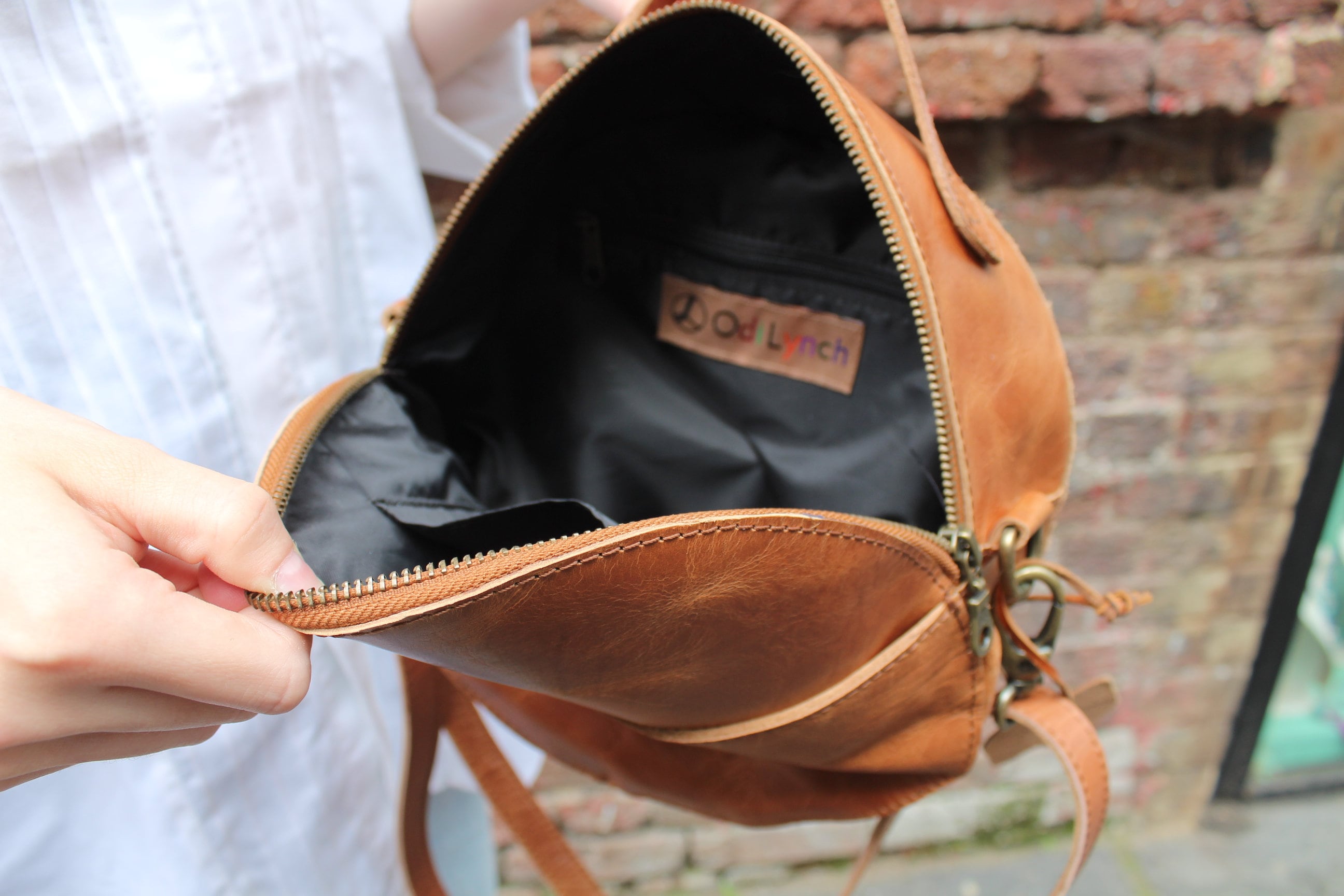 Circular Leather Bag Large Round Tan Smooth Leather Bag - Etsy