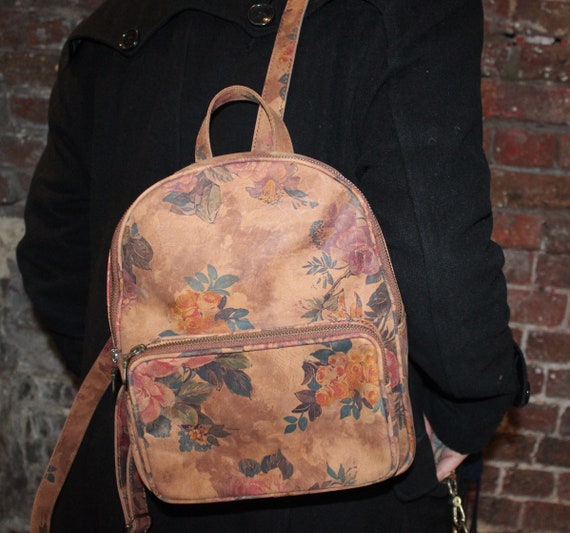 Brighton Backpack Large Floral Leather 